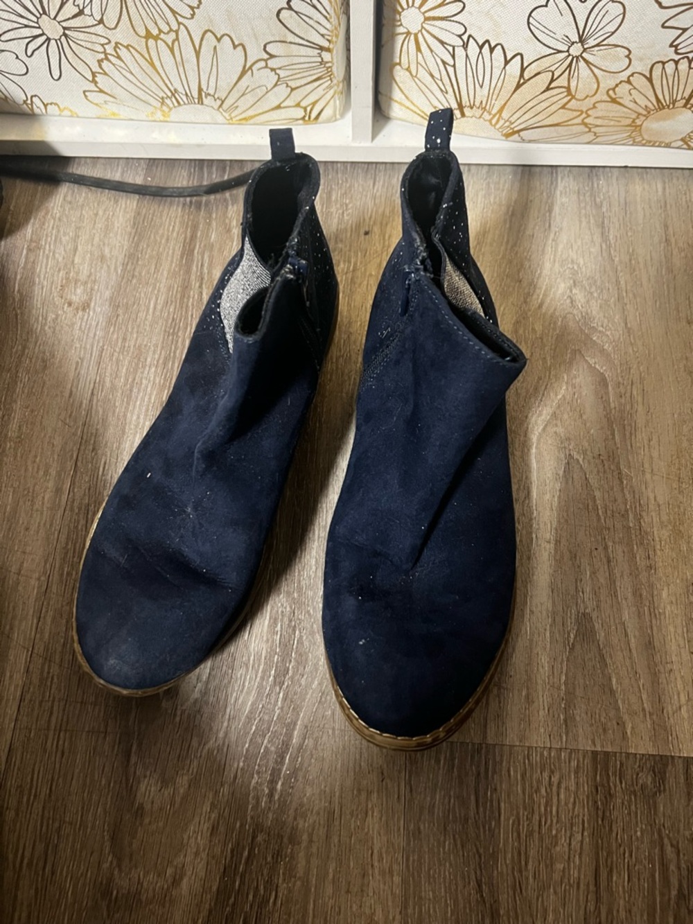 Target Kids Navy Blue Suede Ankle Boots